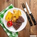 Stainless Steel Steak Forks&Knives Sets GA Homefavor Kitchen Silver Tableware Eating Utensil Set Service for Home&Restaurant - B075275438